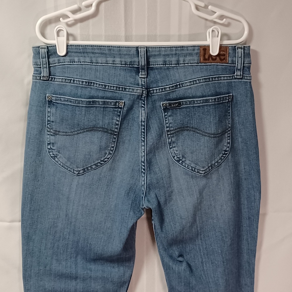 Lee Jeans Womens 14M Blue Regular Fit Bootcut Mid Rise Stretch Denim 103522567 - Picture 3 of 13